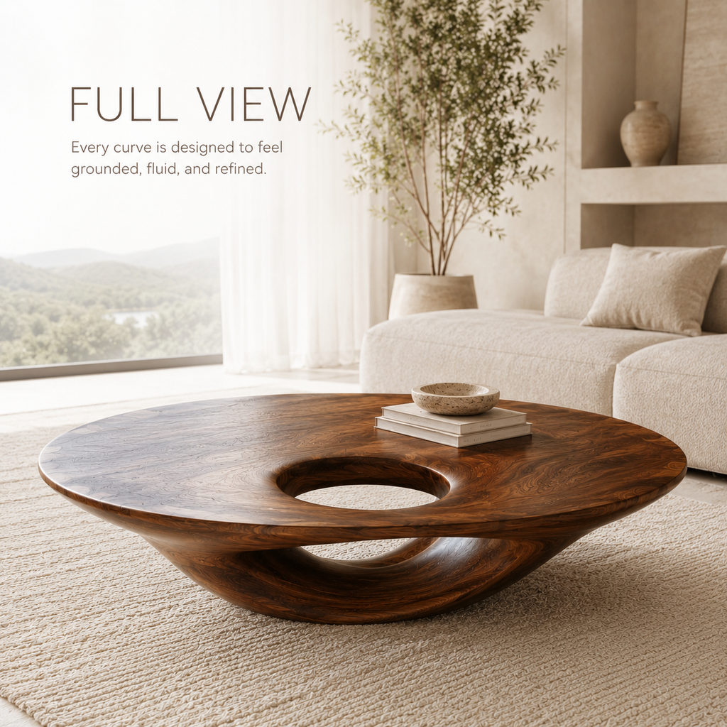 Alden Curved Wood Coffee Table - product image 03