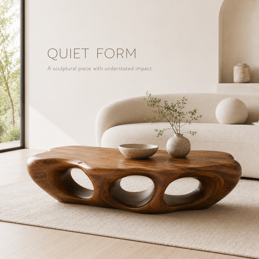 Marin Rounded Wood Coffee Table - product image 03