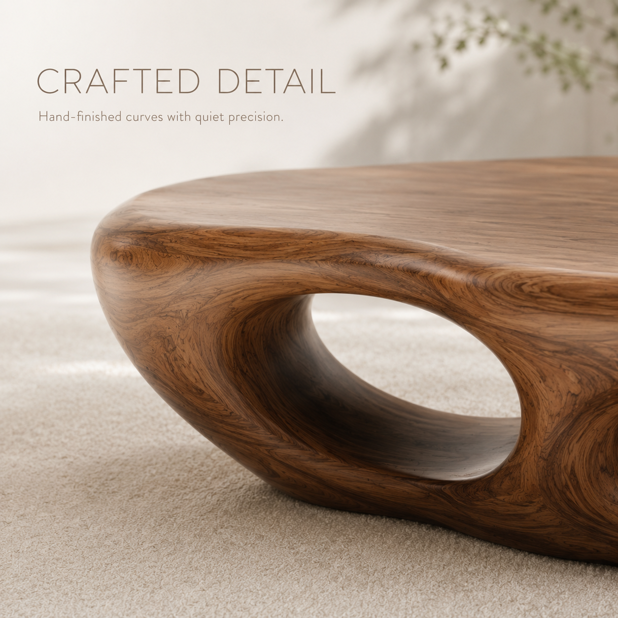 Marin Rounded Wood Coffee Table - product image 07