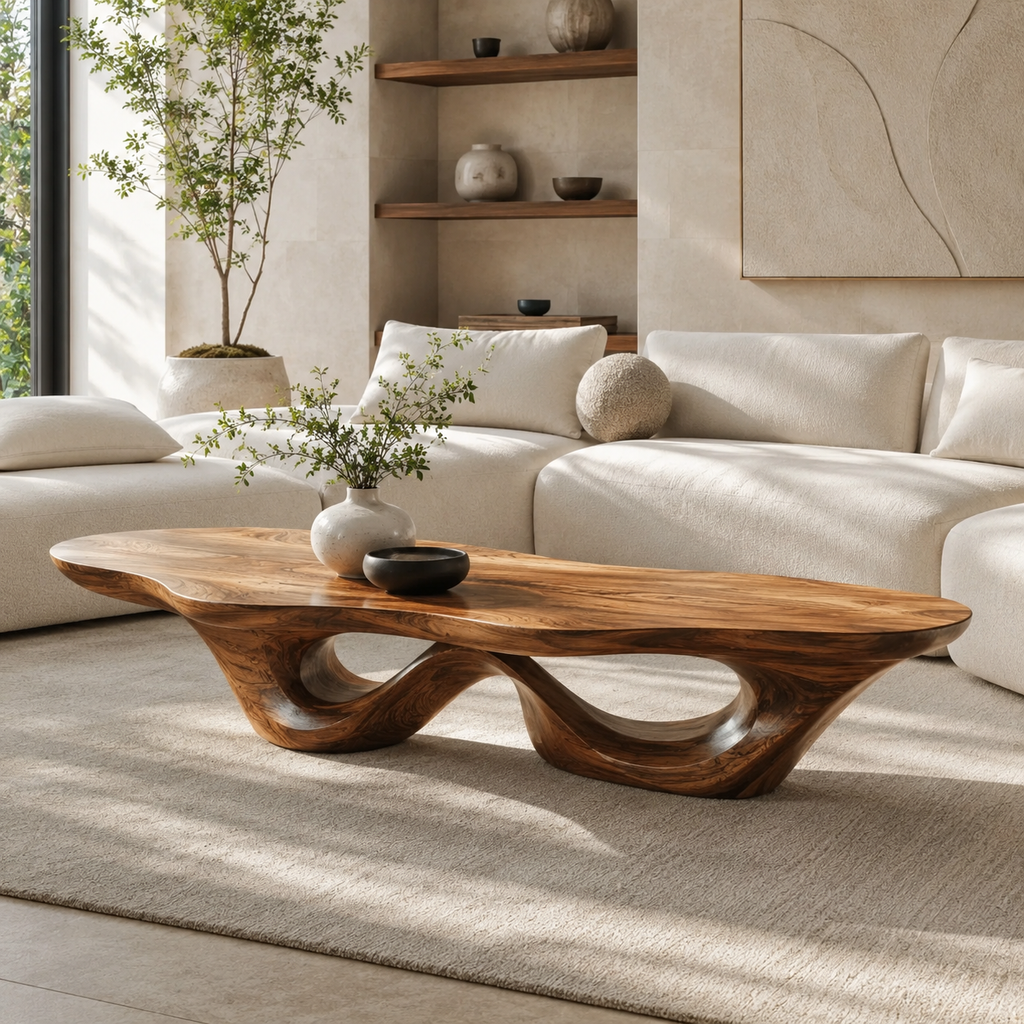 Elara Soft Curve Coffee Table - main view