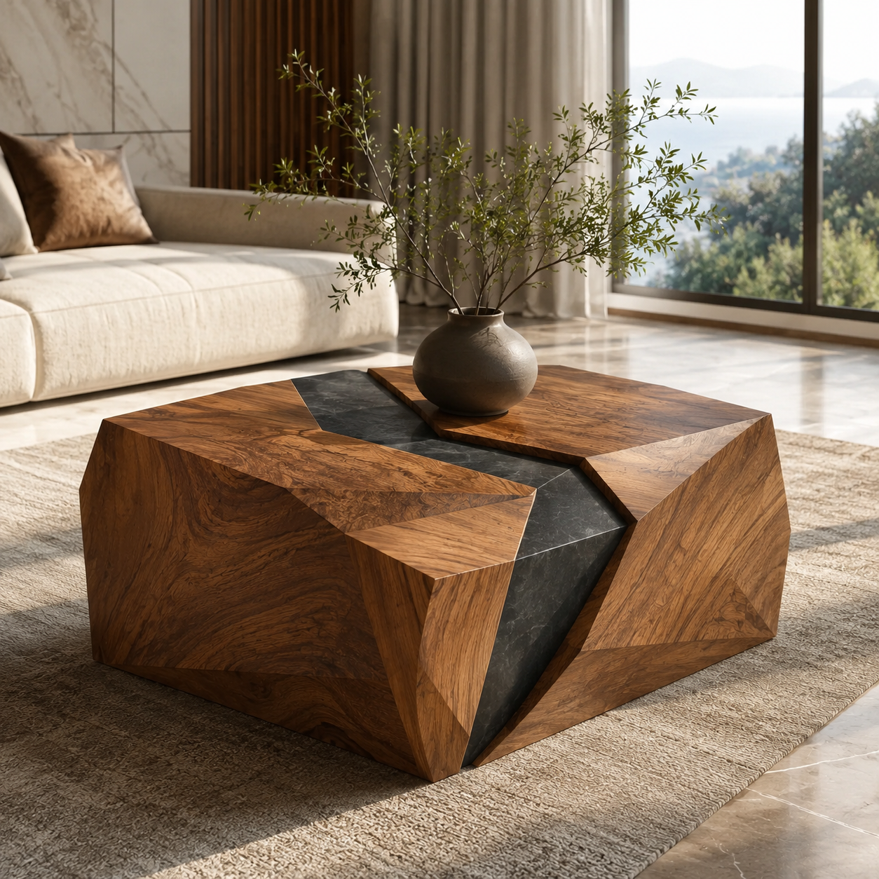 Mira Flow Wood Coffee Table - main view