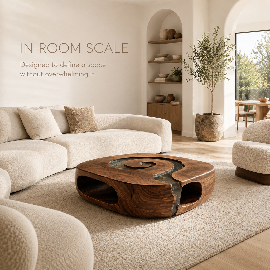 Marin Rounded Wood Coffee Table - product image 04