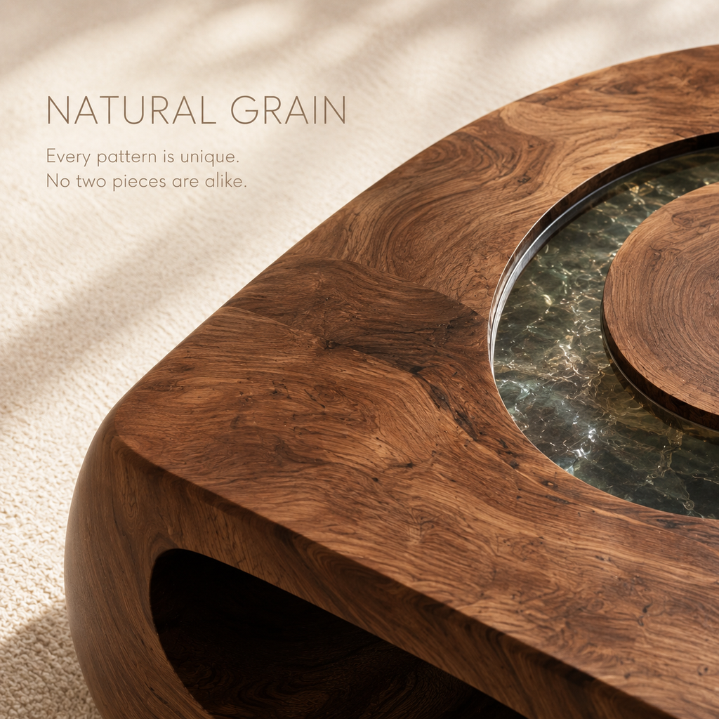 Marin Rounded Wood Coffee Table - product image 05
