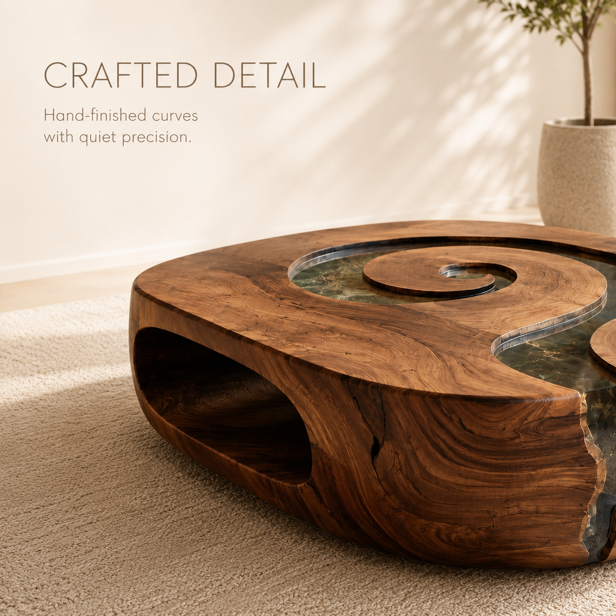 Marin Rounded Wood Coffee Table - product image 06