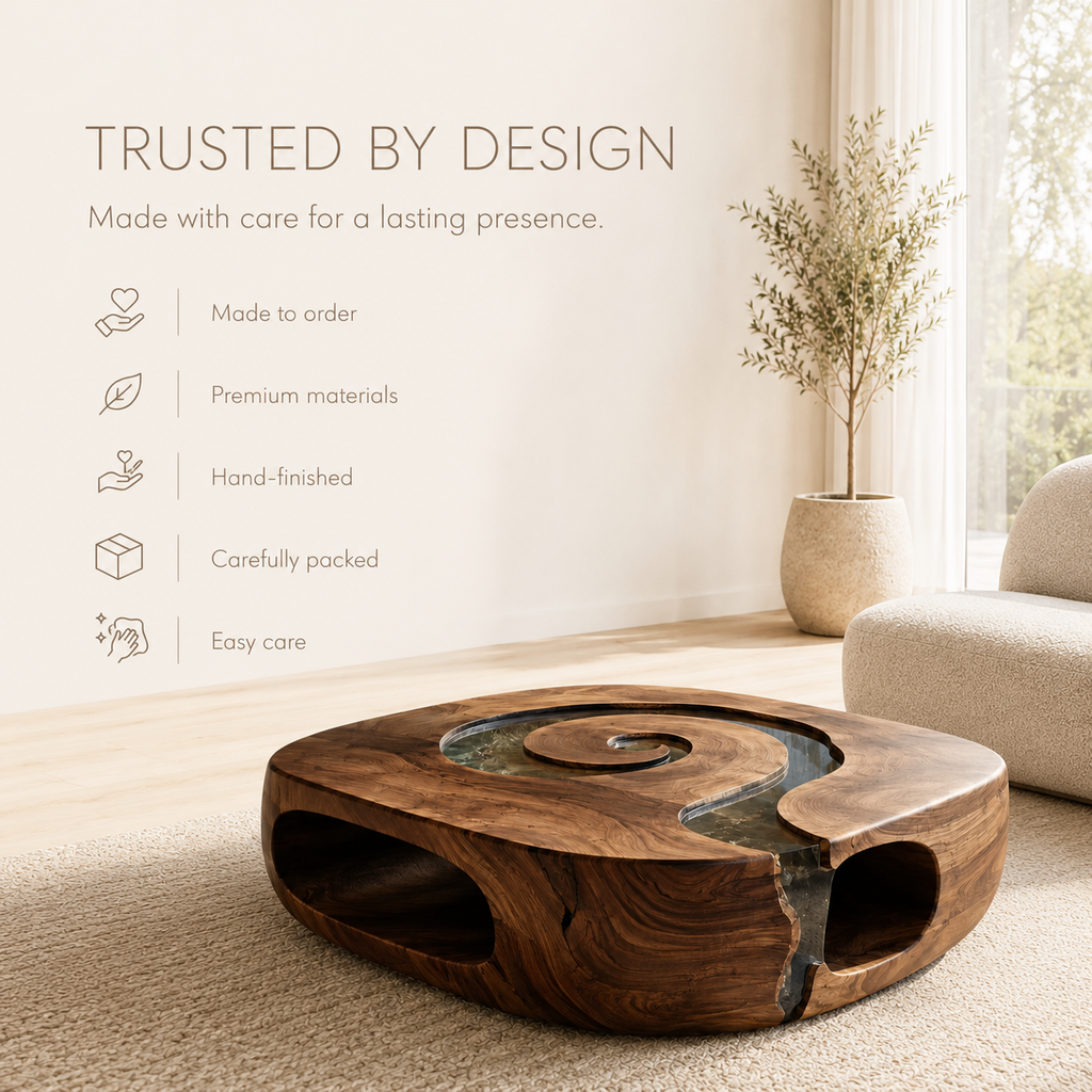 Marin Rounded Wood Coffee Table - product image 09
