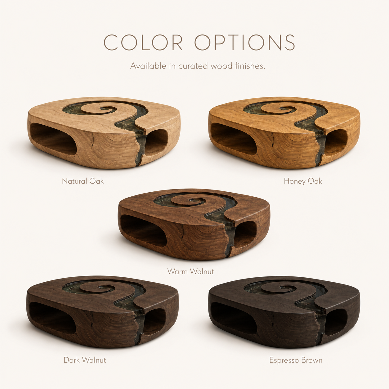 Marin Rounded Wood Coffee Table - product image 11
