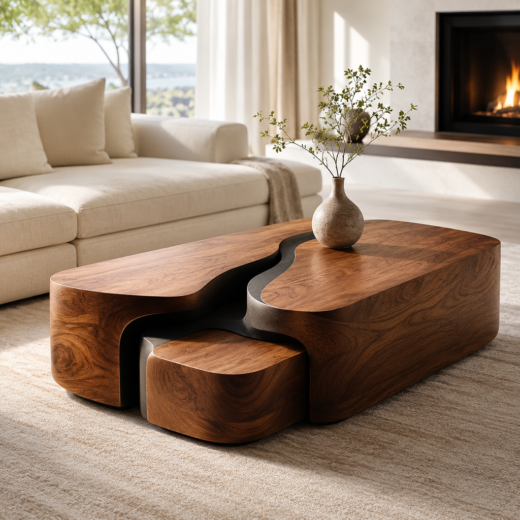 Liora Warm Walnut Coffee Table - main view