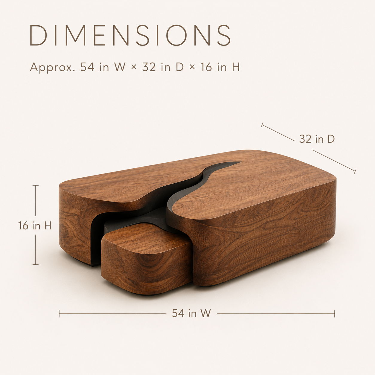 Liora Warm Walnut Coffee Table - product image 08