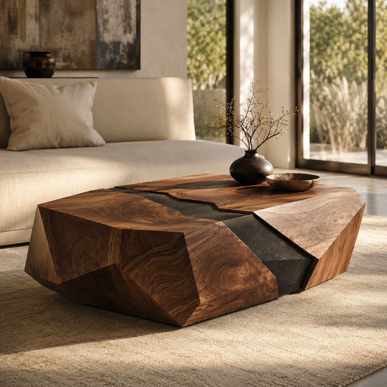 Brielle Sculpted Coffee Table - main view