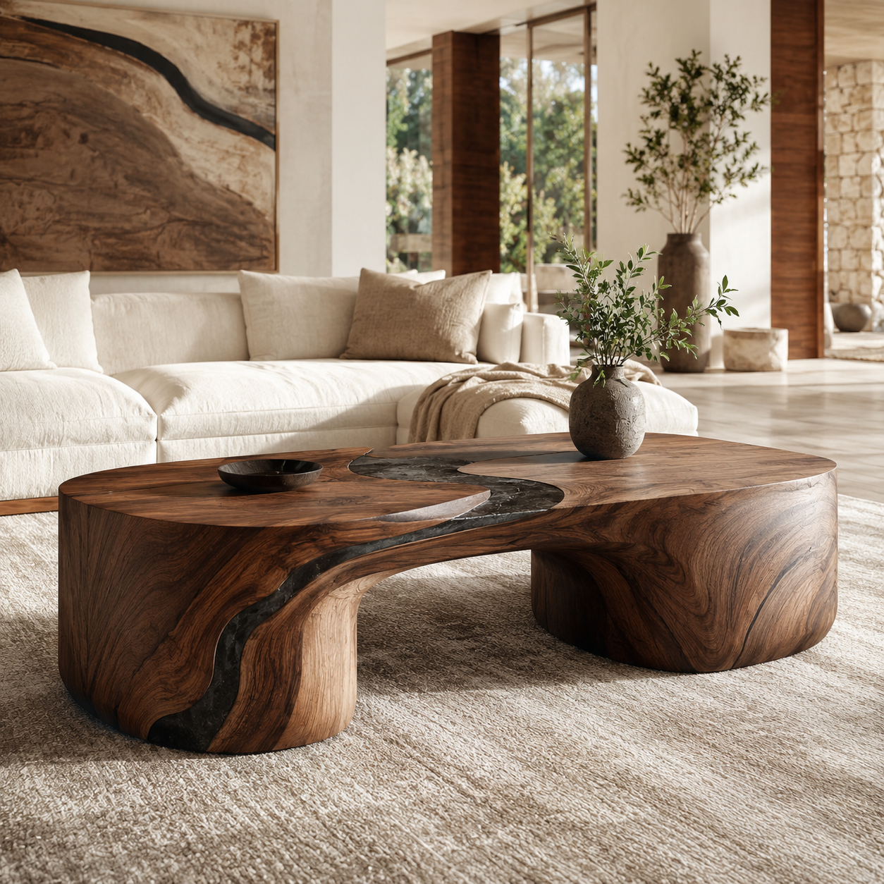 Selene Rounded Lounge Coffee Table - main view
