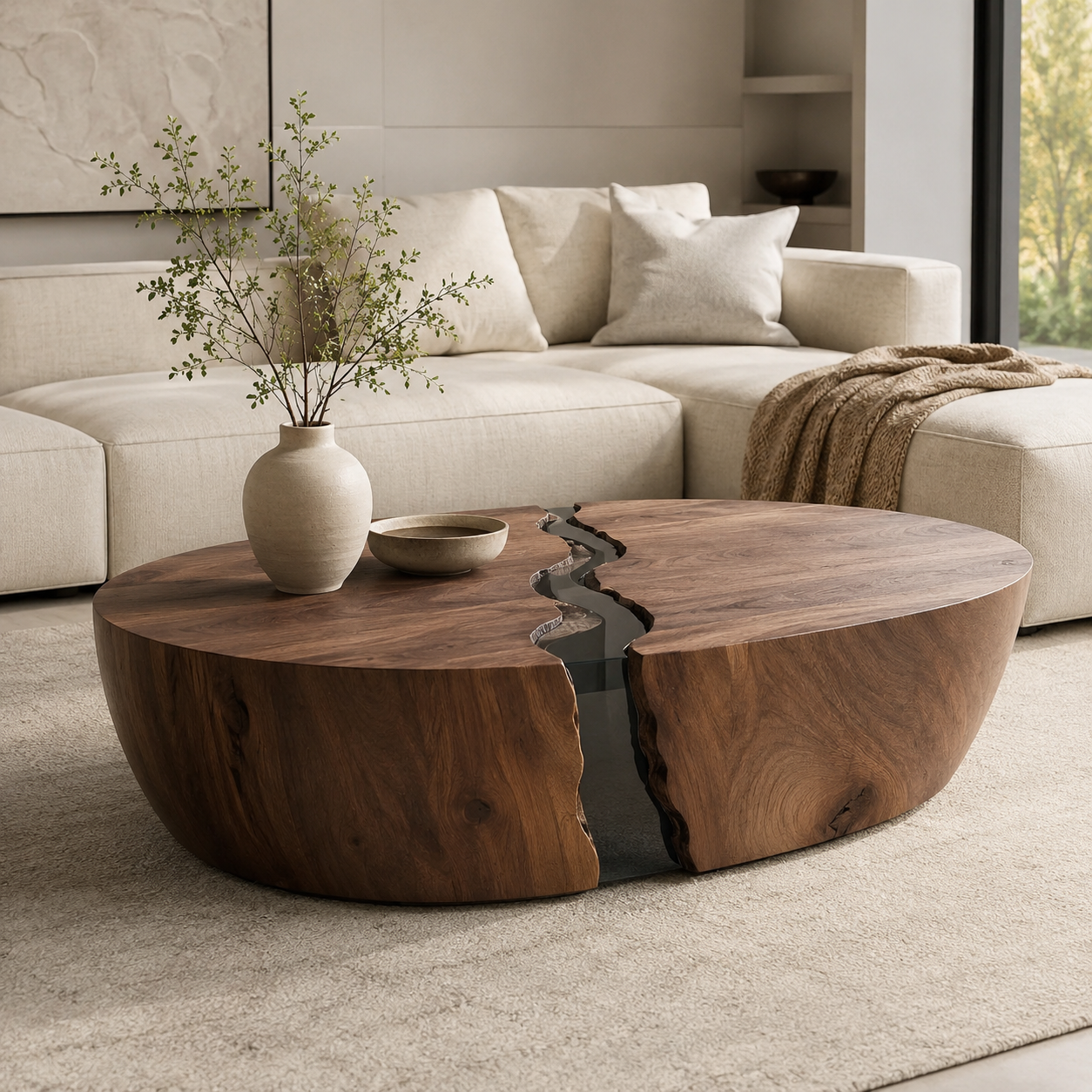 Mira Flow Wood Coffee Table - main view