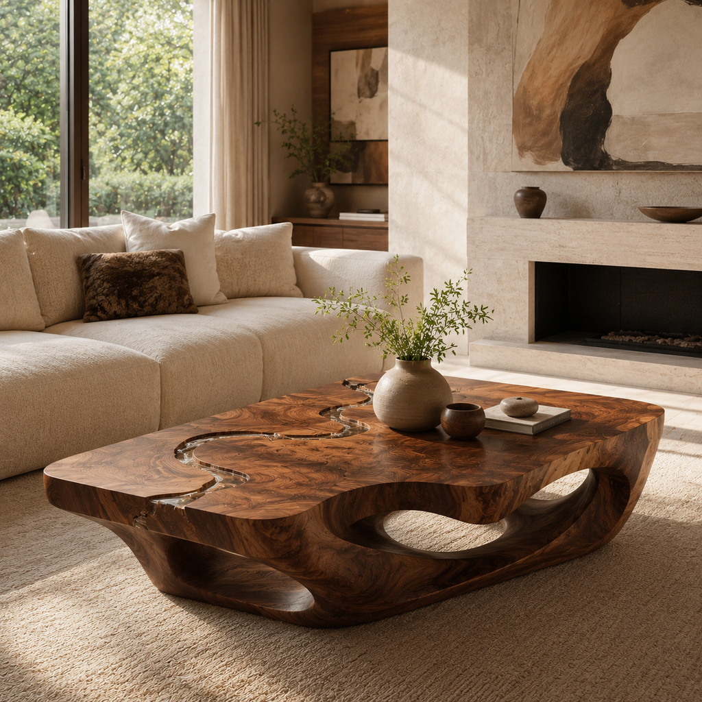 Celine Warm Modern Coffee Table - main view