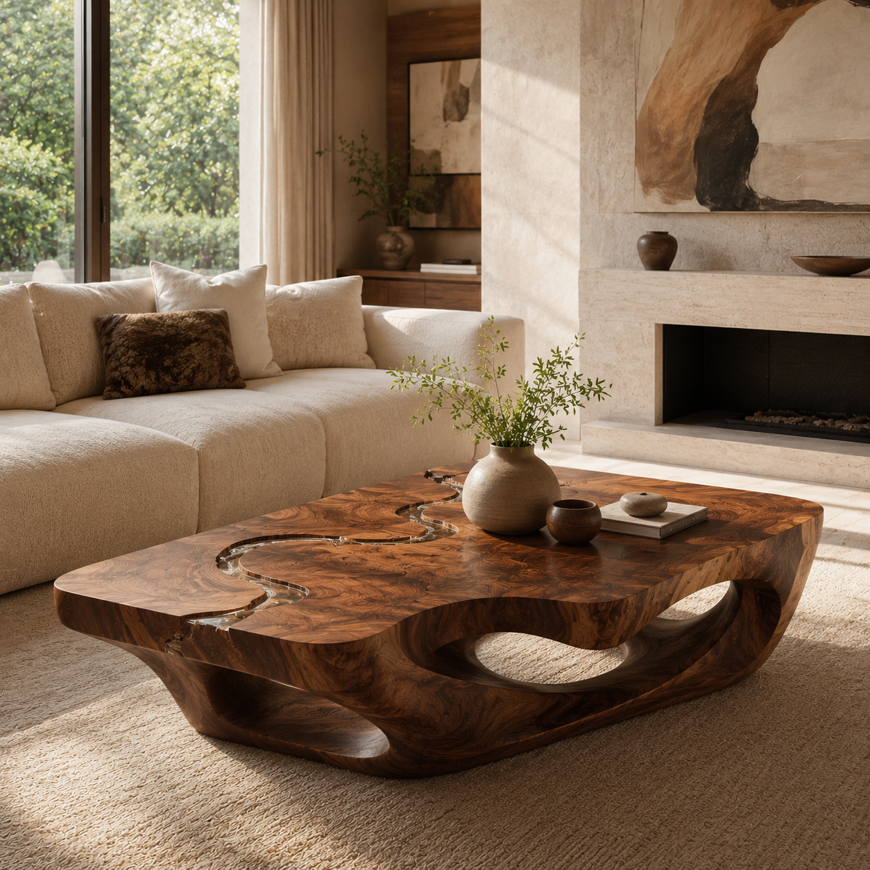 Celine Warm Modern Coffee Table - main view