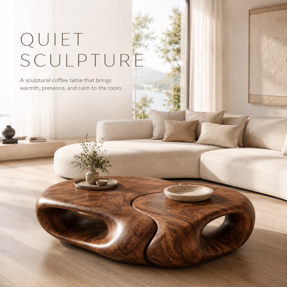 Alden Curved Wood Coffee Table - product image 02