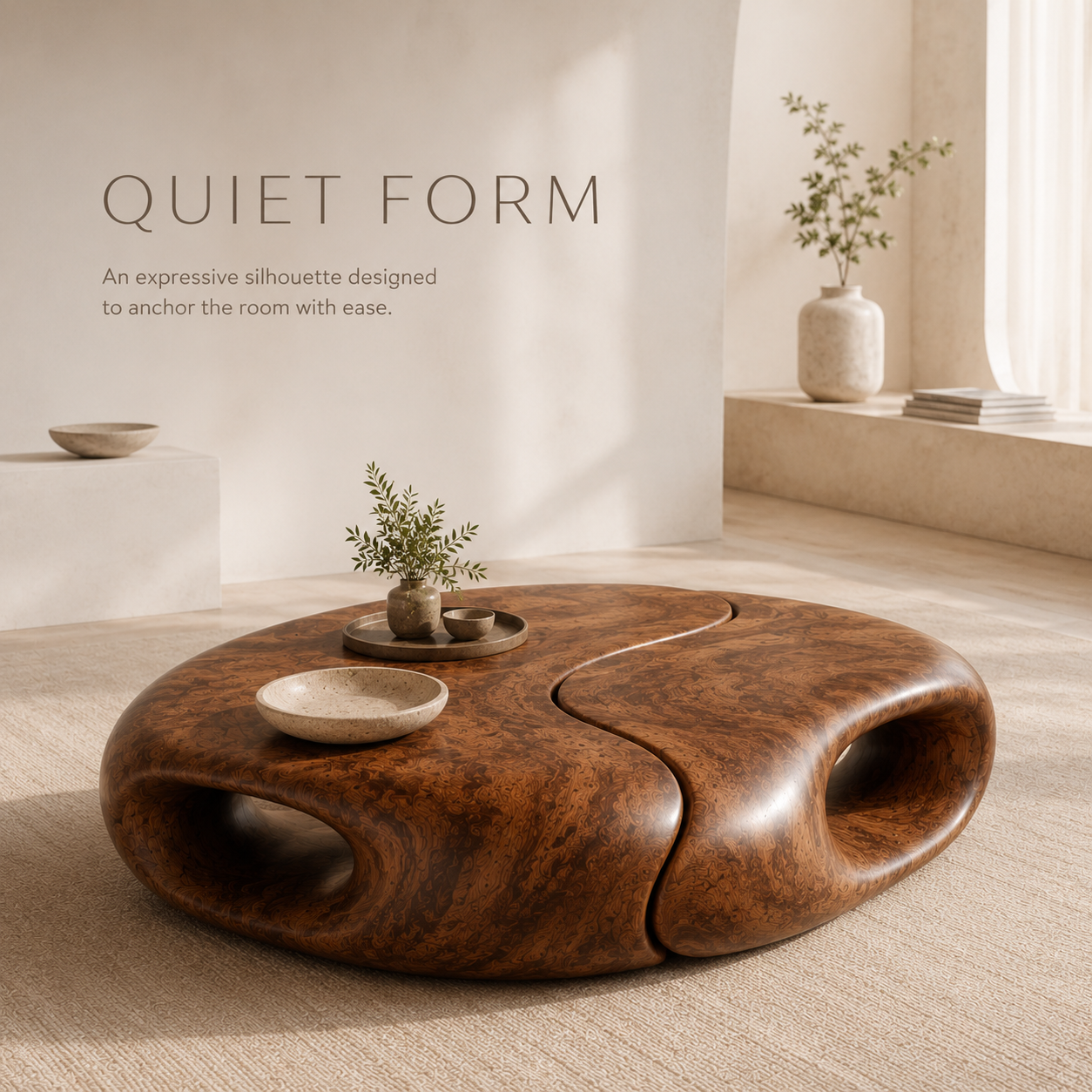 Alden Curved Wood Coffee Table - product image 04