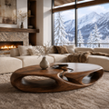 Marin Rounded Wood Coffee Table - main view