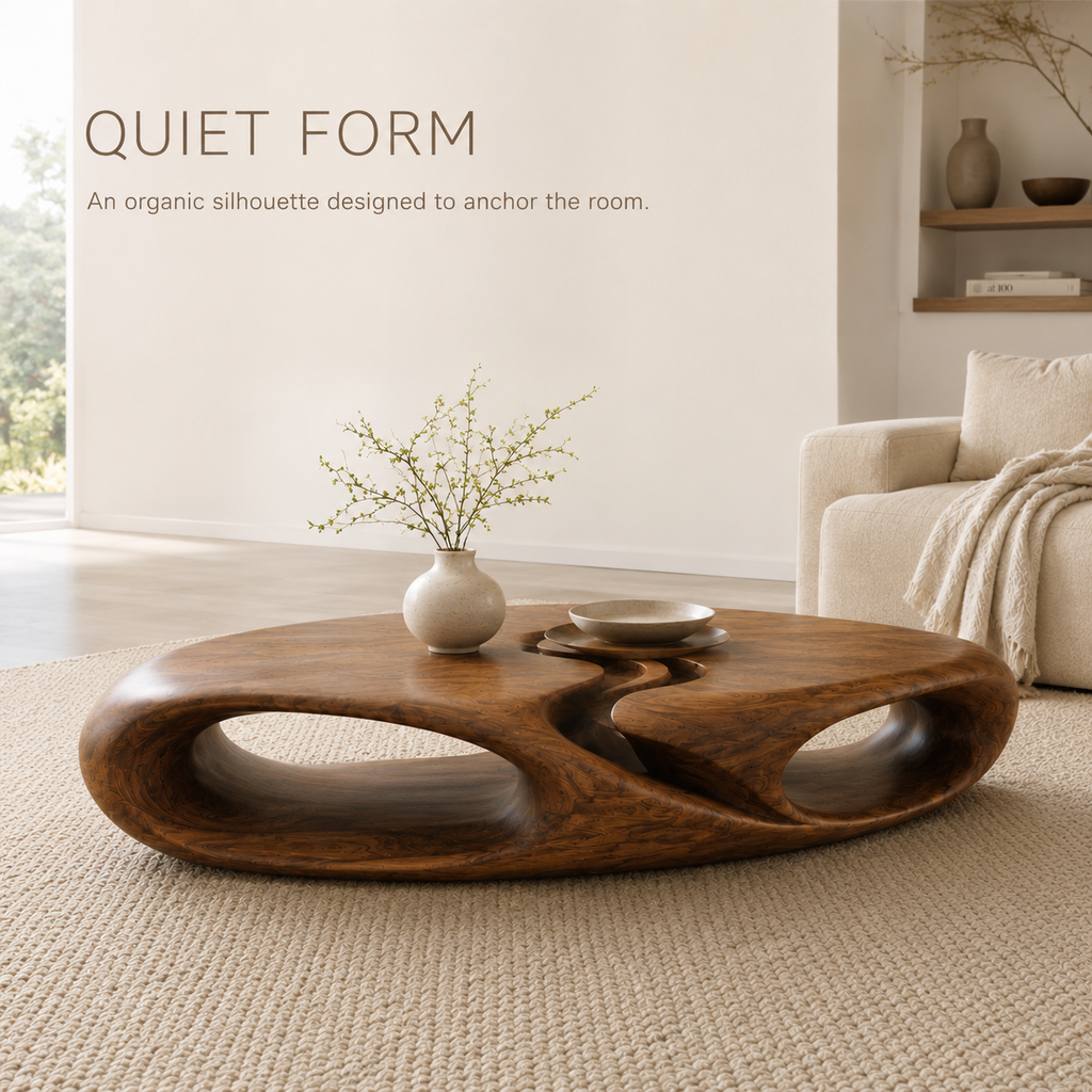 Marin Rounded Wood Coffee Table - product image 03