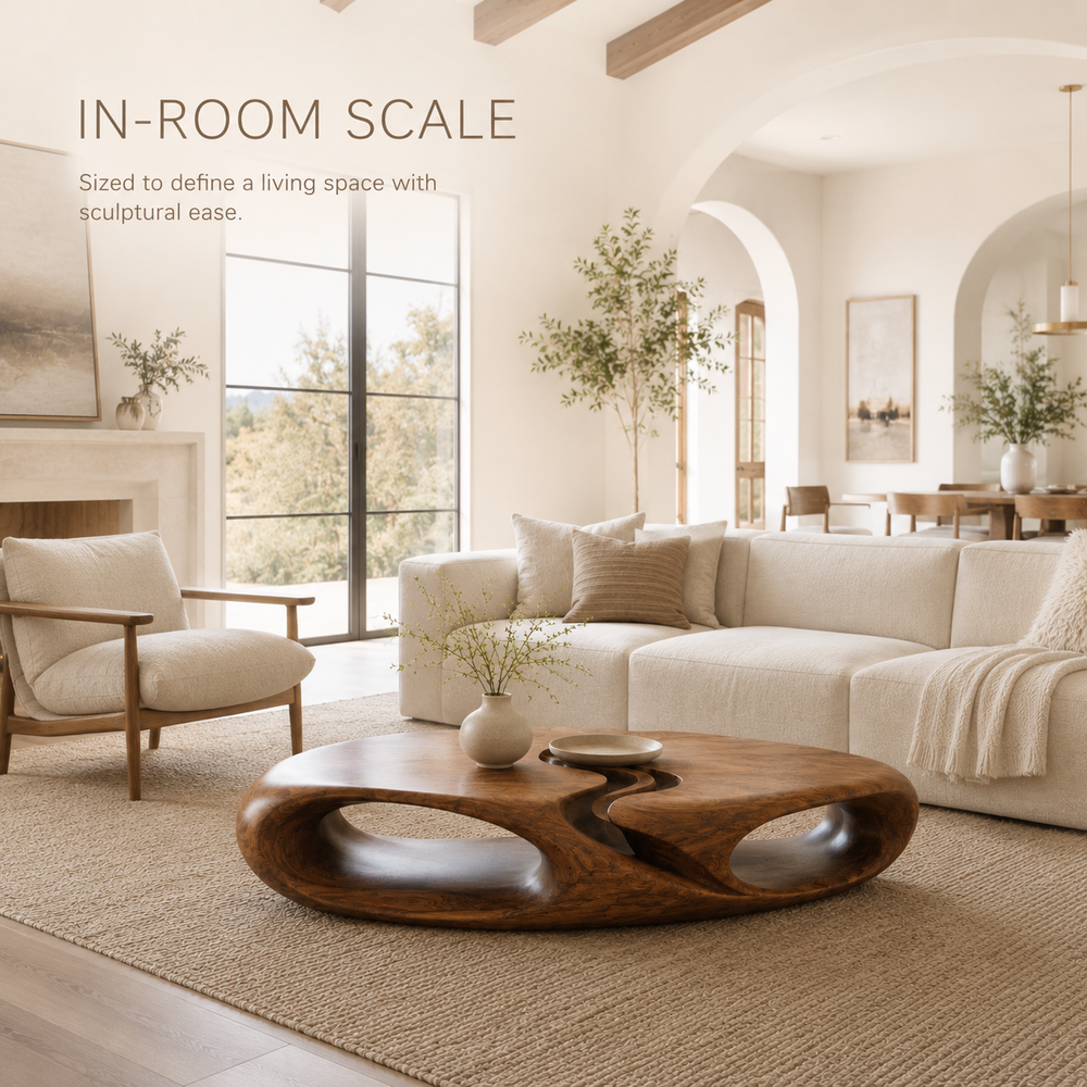 Marin Rounded Wood Coffee Table - product image 04