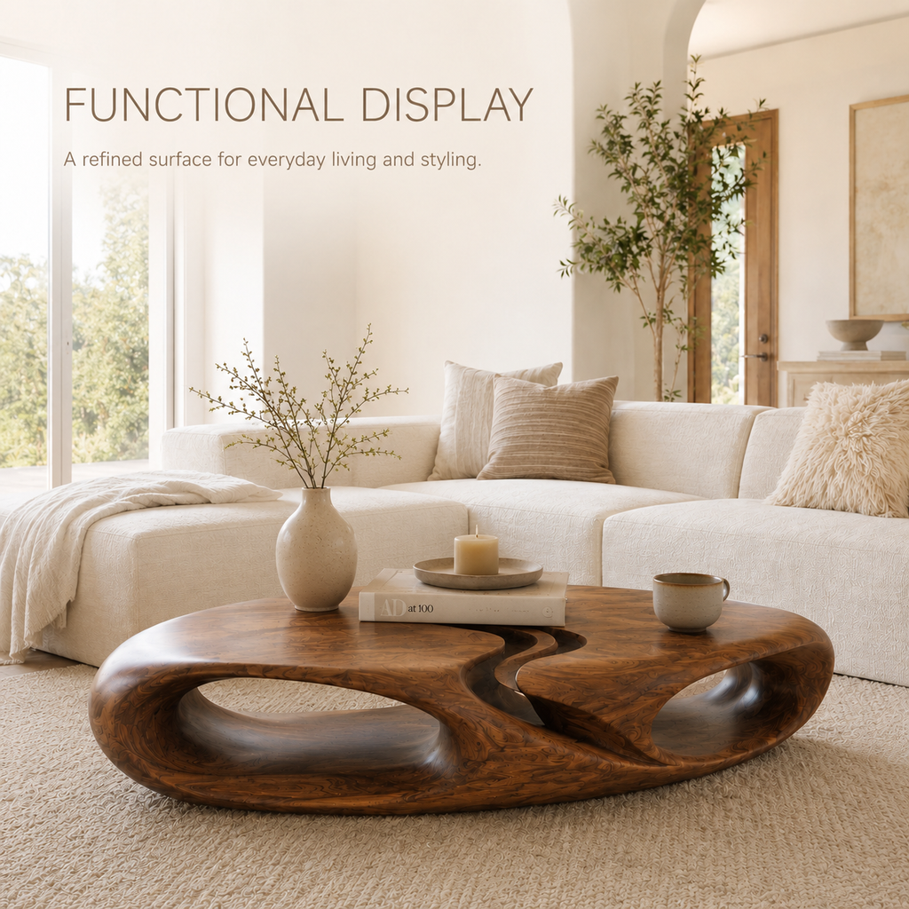 Marin Rounded Wood Coffee Table - product image 07