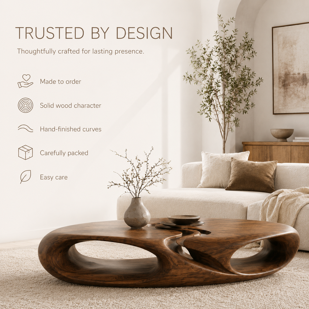 Marin Rounded Wood Coffee Table - product image 09