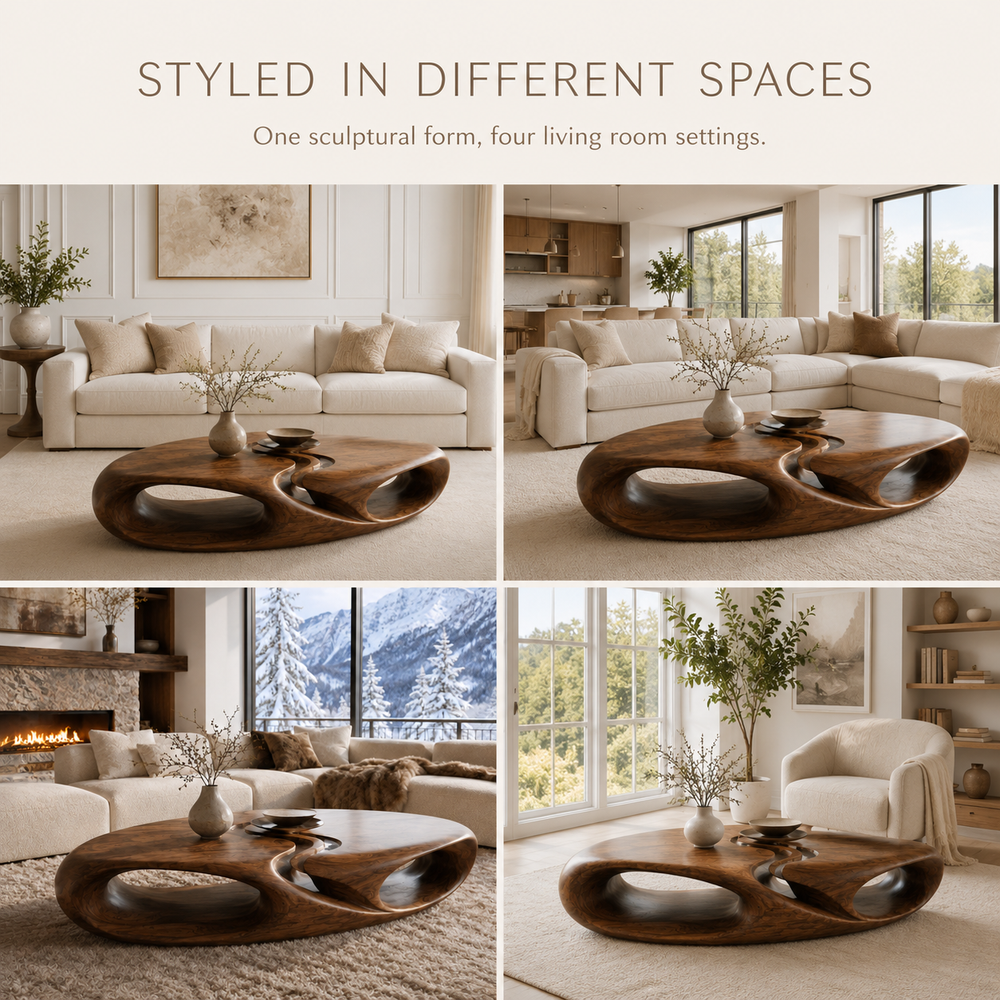 Marin Rounded Wood Coffee Table - product image 10