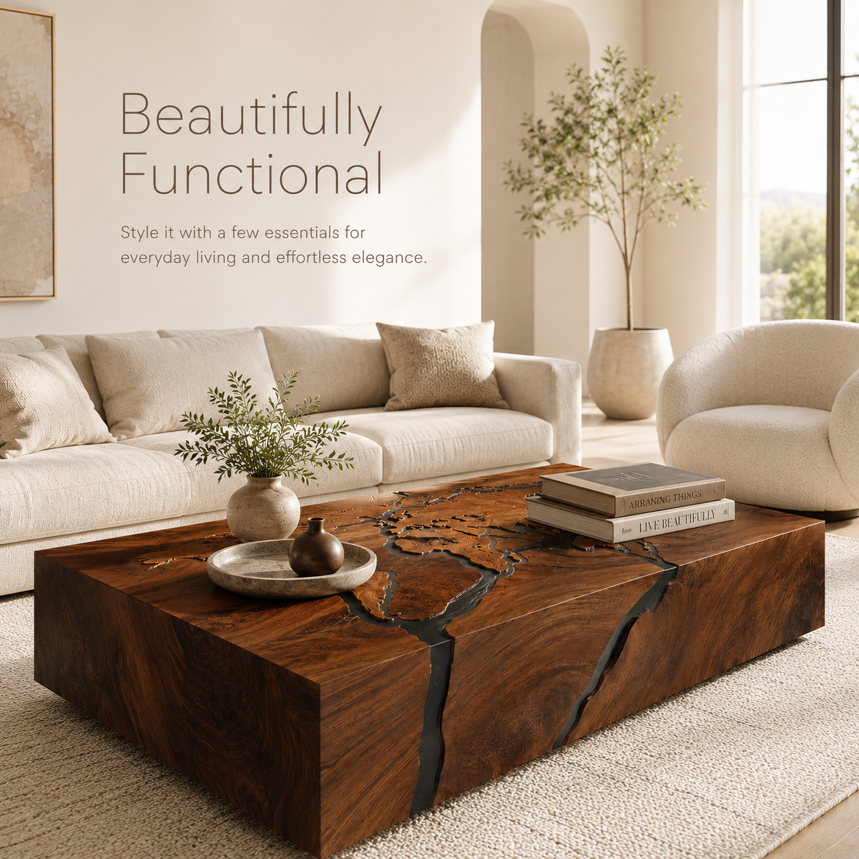 Liora Warm Walnut Coffee Table - product image 07