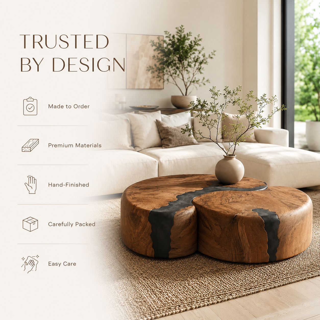 Brielle Sculpted Coffee Table - product image 03