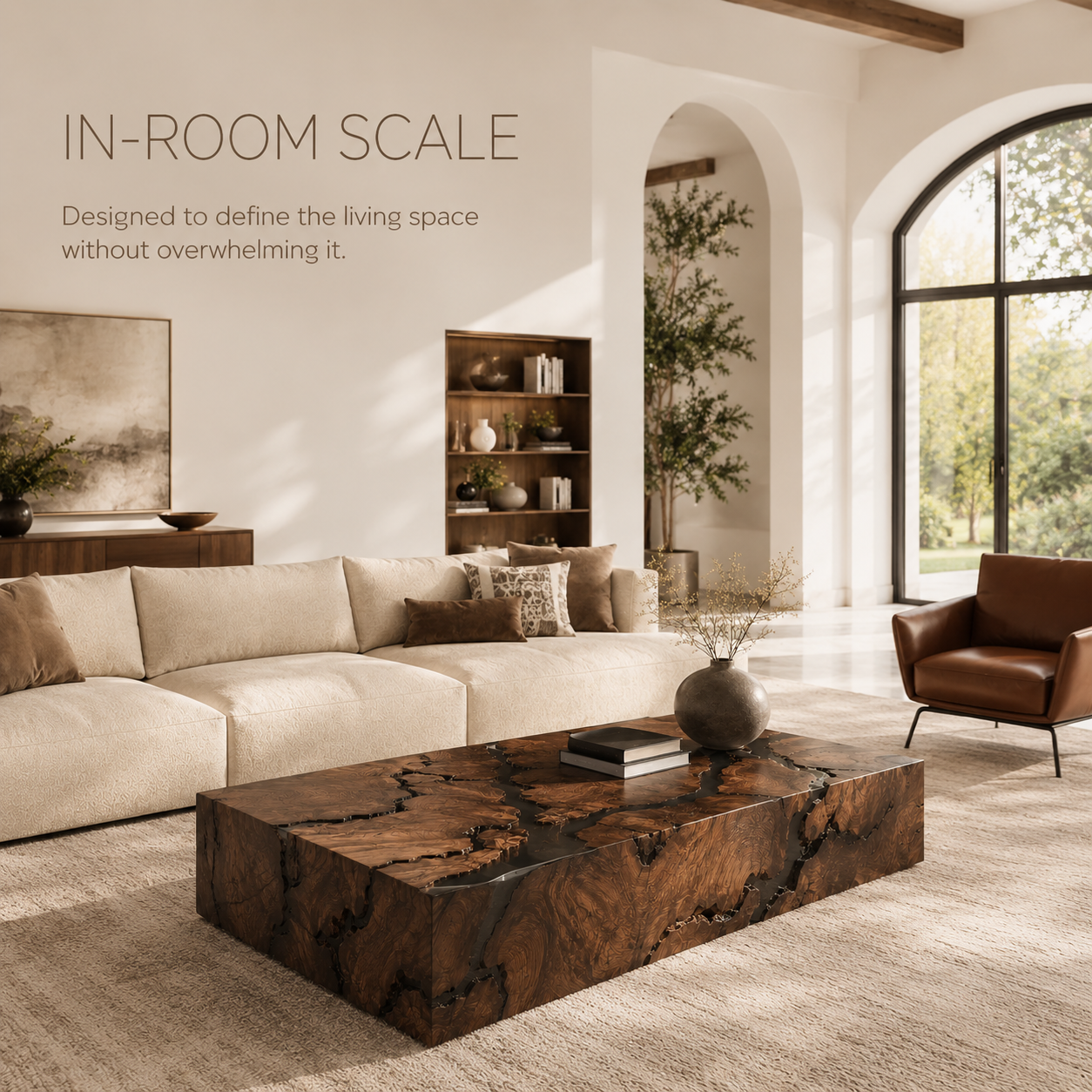 Alden Curved Wood Coffee Table - product image 04