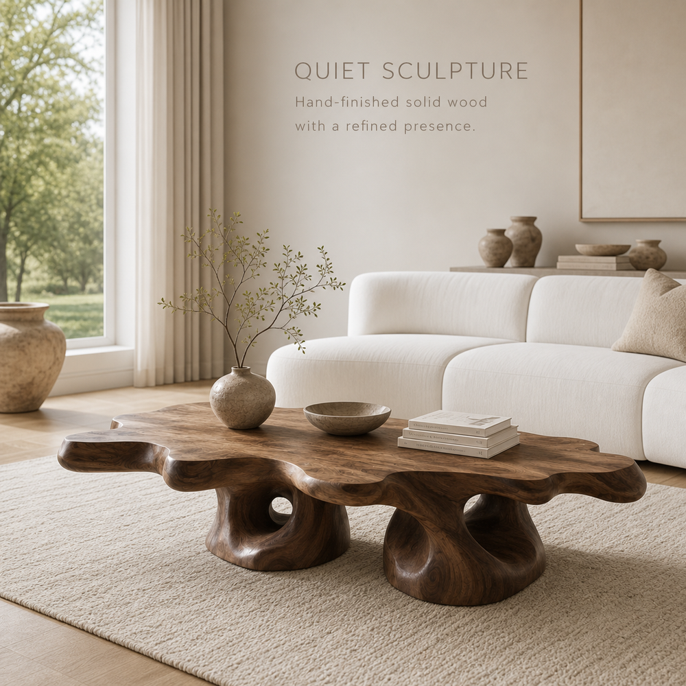 Marin Rounded Wood Coffee Table - Design 180 - product image 02