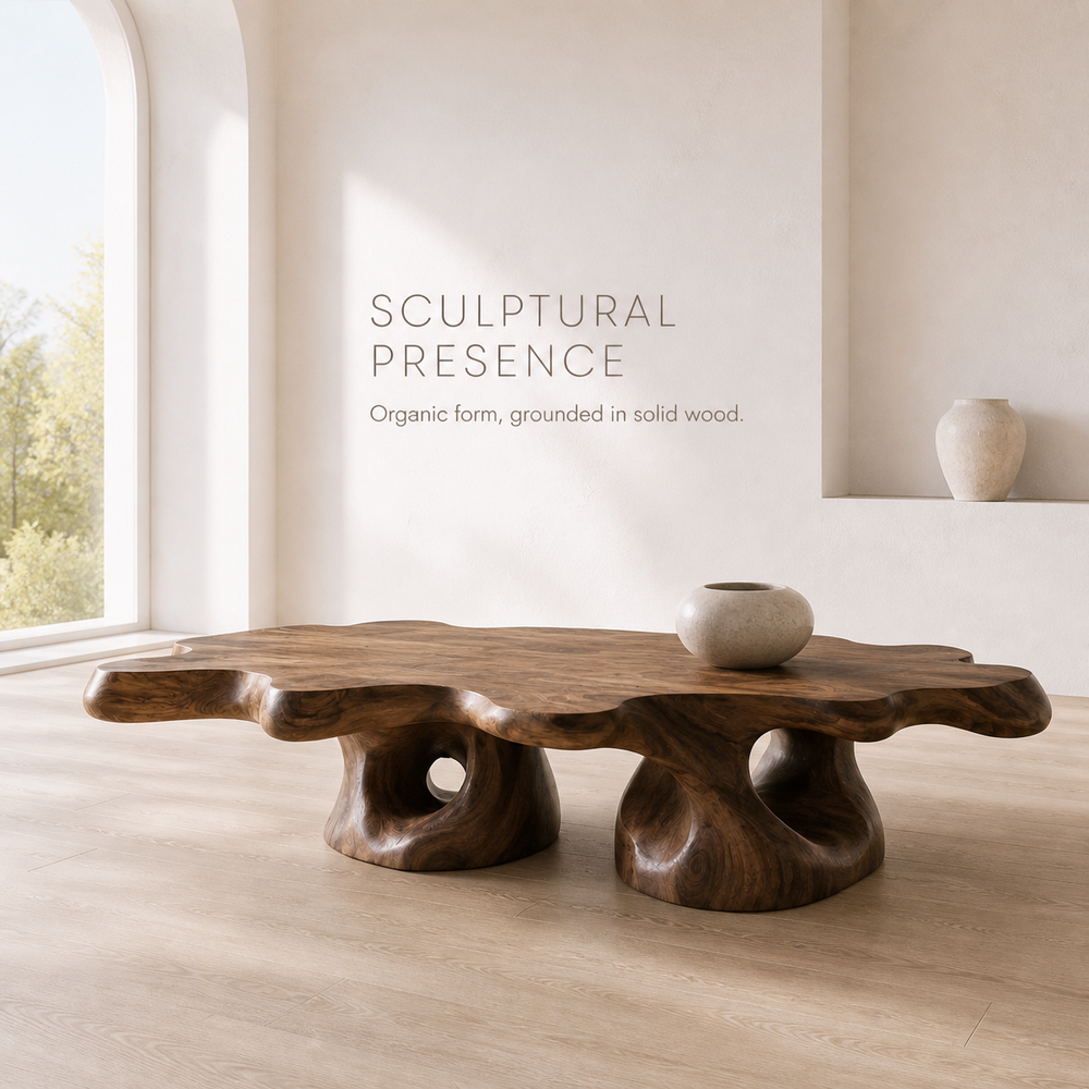 Marin Rounded Wood Coffee Table - Design 180 - product image 03