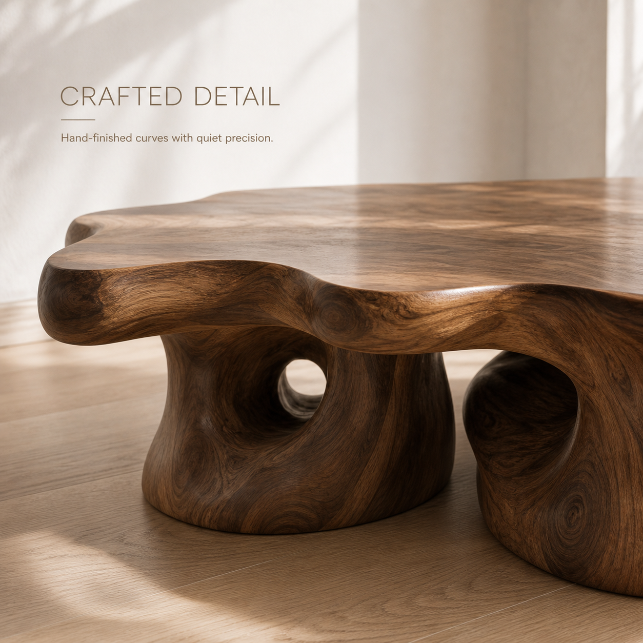 Marin Rounded Wood Coffee Table - Design 180 - product image 06