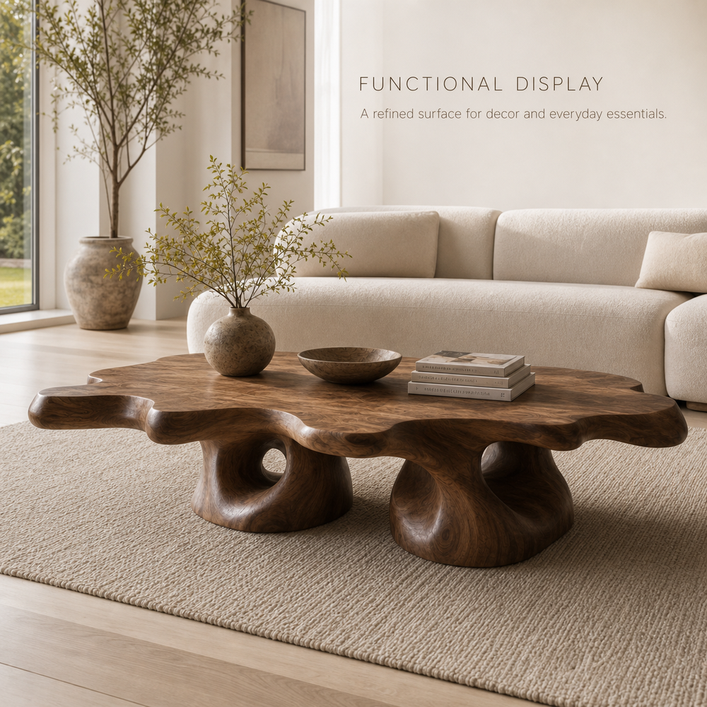Marin Rounded Wood Coffee Table - Design 180 - product image 07