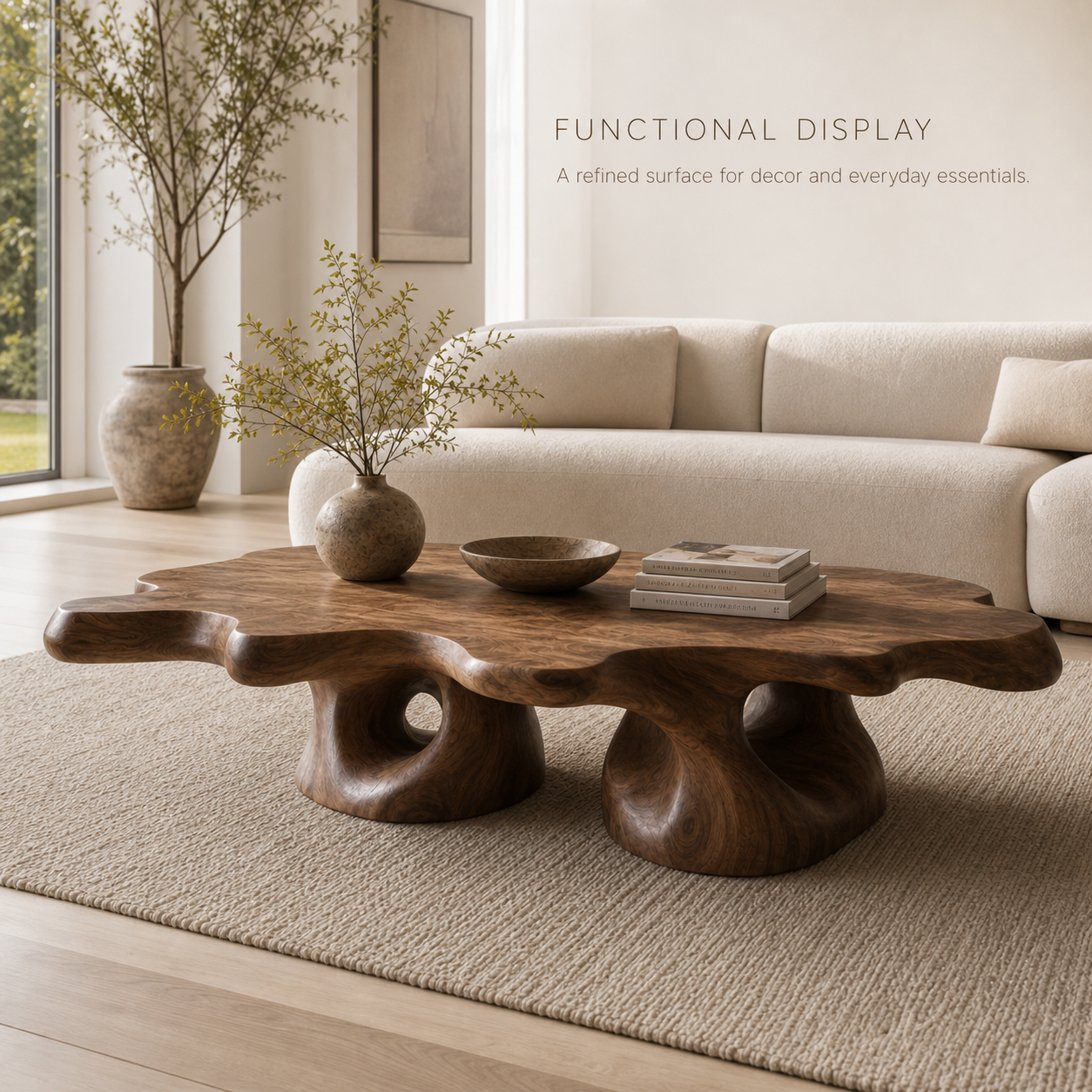 Marin Rounded Wood Coffee Table - Design 180 - product image 07