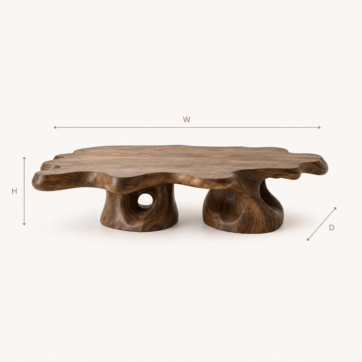 Marin Rounded Wood Coffee Table - Design 180 - product image 08