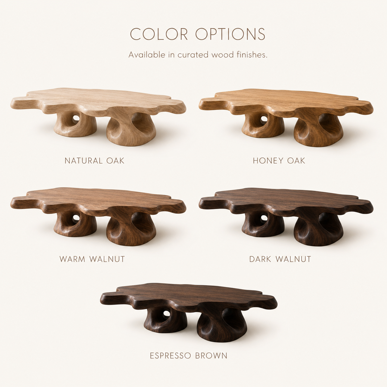 Marin Rounded Wood Coffee Table - Design 180 - product image 11