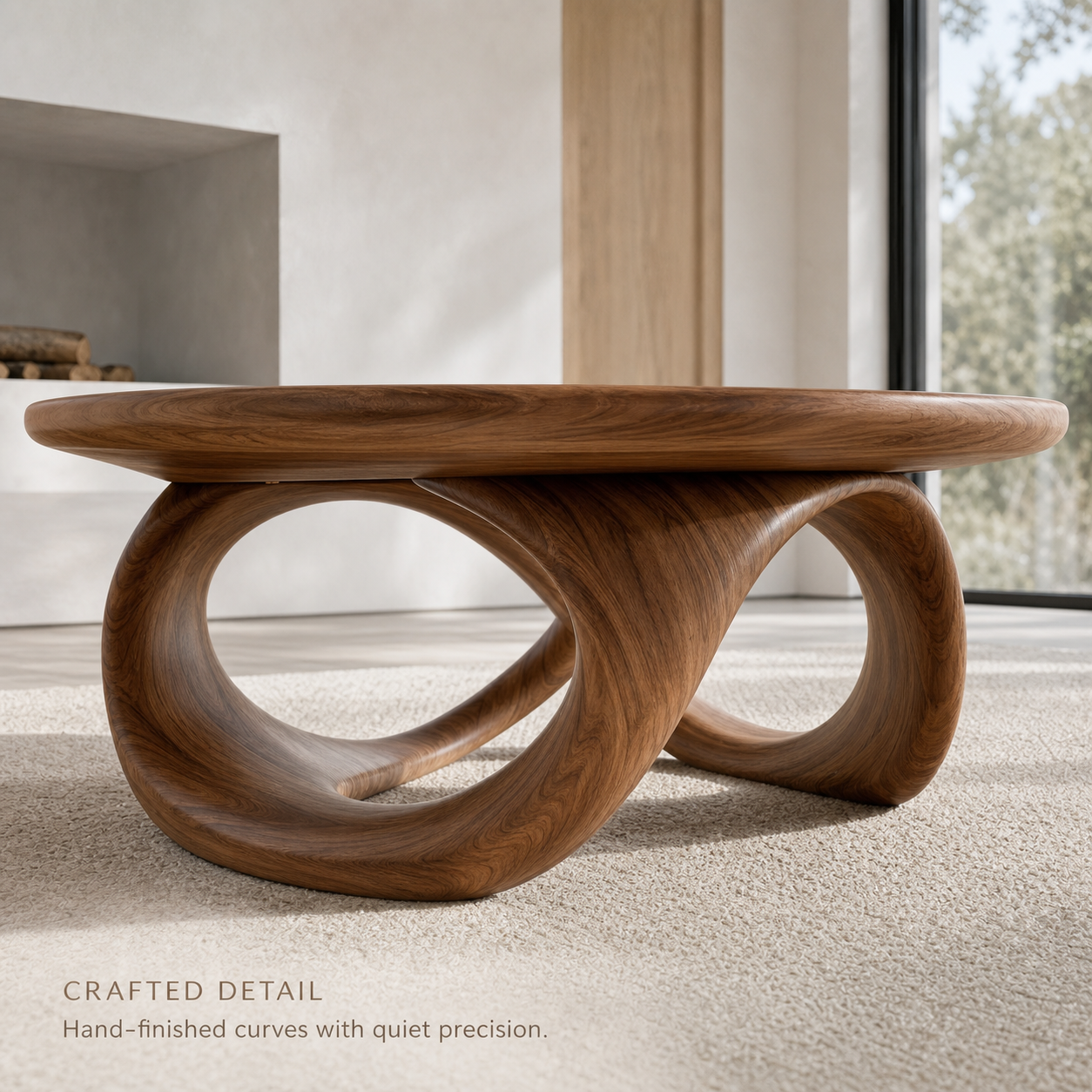 Alden Curved Wood Coffee Table - Design 197 - product image 06