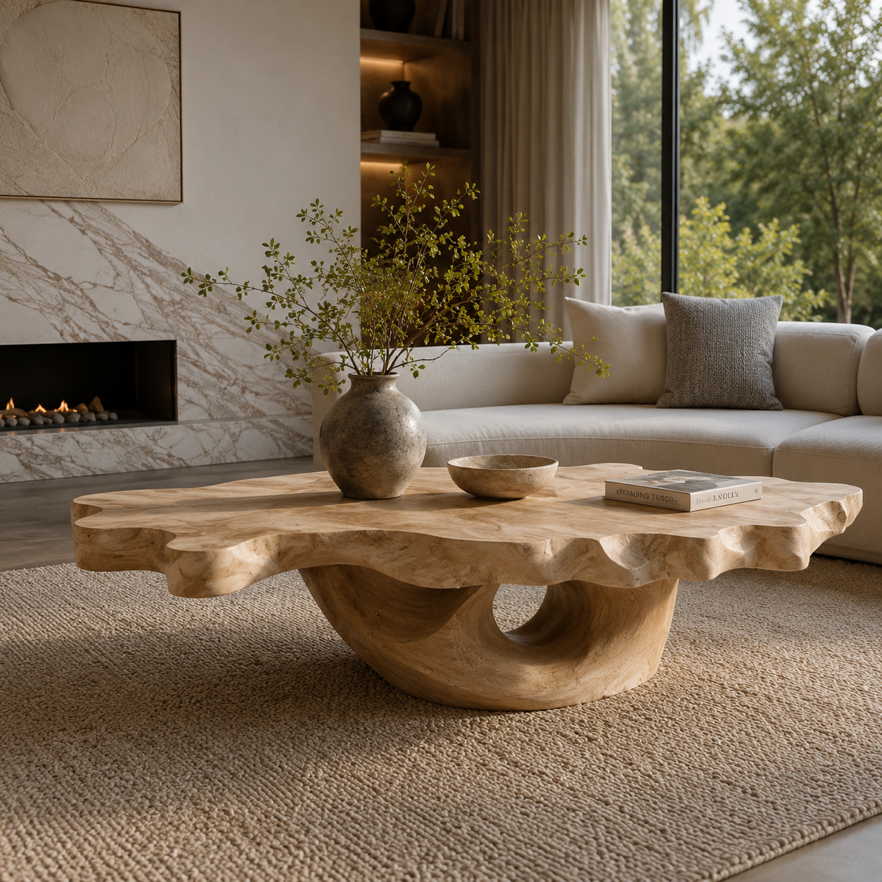 Soren Curved Base Coffee Table - Design 203 - main view
