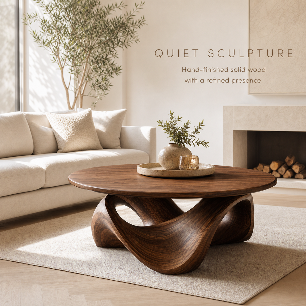 Elara Rounded Living Room Coffee Table - Design 204 - product image 02