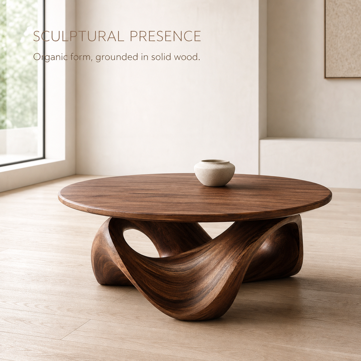 Elara Rounded Living Room Coffee Table - Design 204 - product image 03