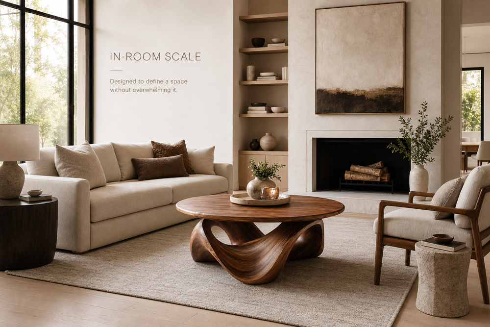 Elara Rounded Living Room Coffee Table - Design 204 - product image 04