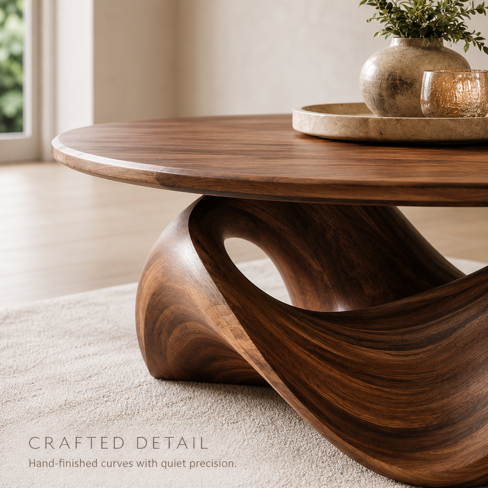 Elara Rounded Living Room Coffee Table - Design 204 - product image 06