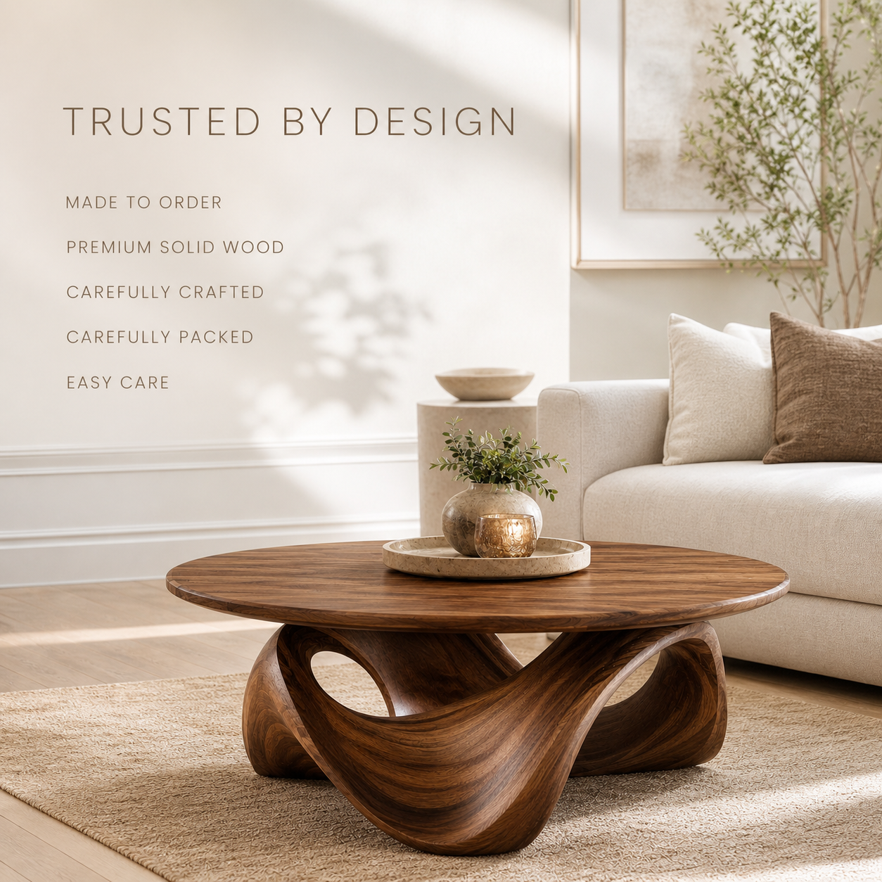 Elara Rounded Living Room Coffee Table - Design 204 - product image 09