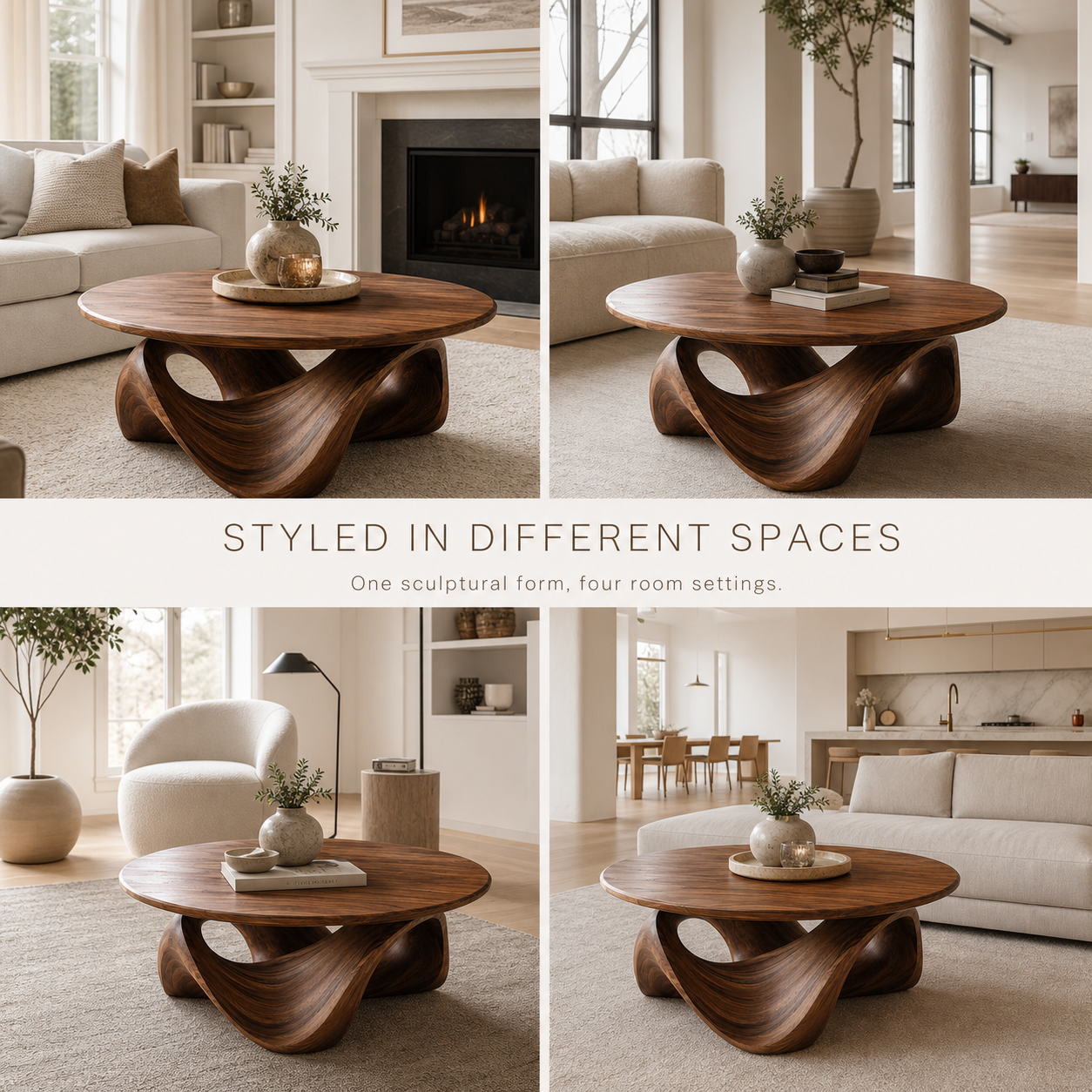 Elara Rounded Living Room Coffee Table - Design 204 - product image 10