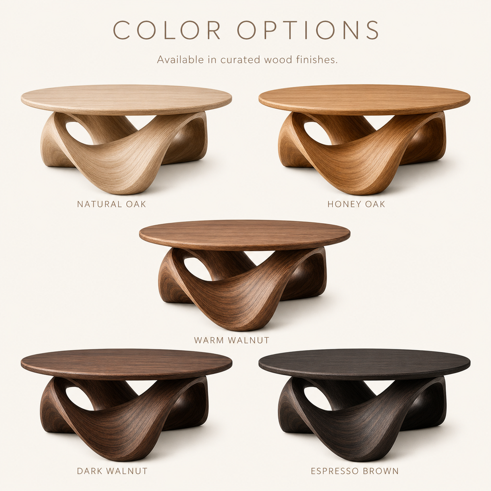 Elara Rounded Living Room Coffee Table - Design 204 - product image 11