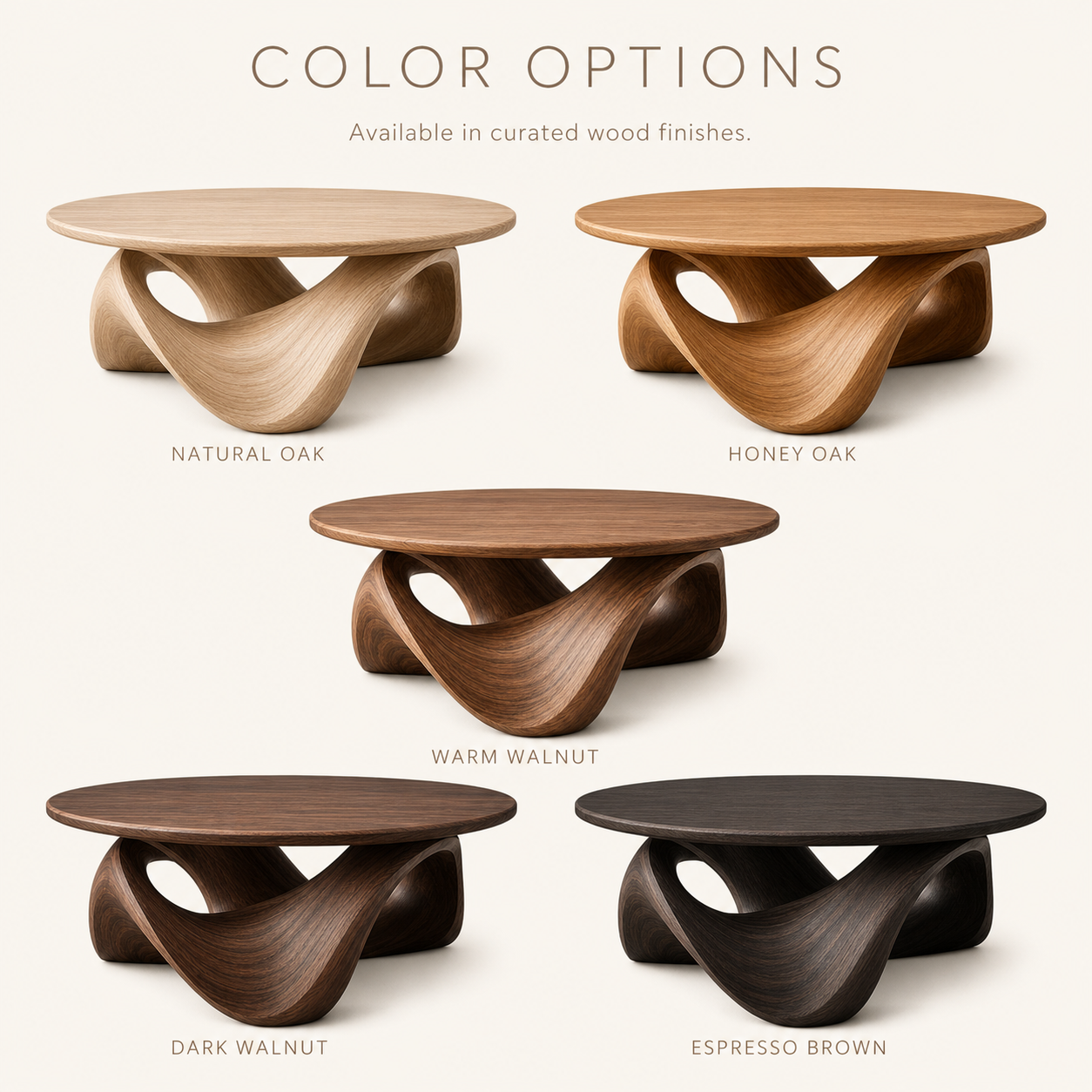 Elara Rounded Living Room Coffee Table - Design 204 - product image 11
