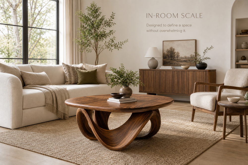 Liora Warm Wood Round Coffee Table - Design 207 - product image 04