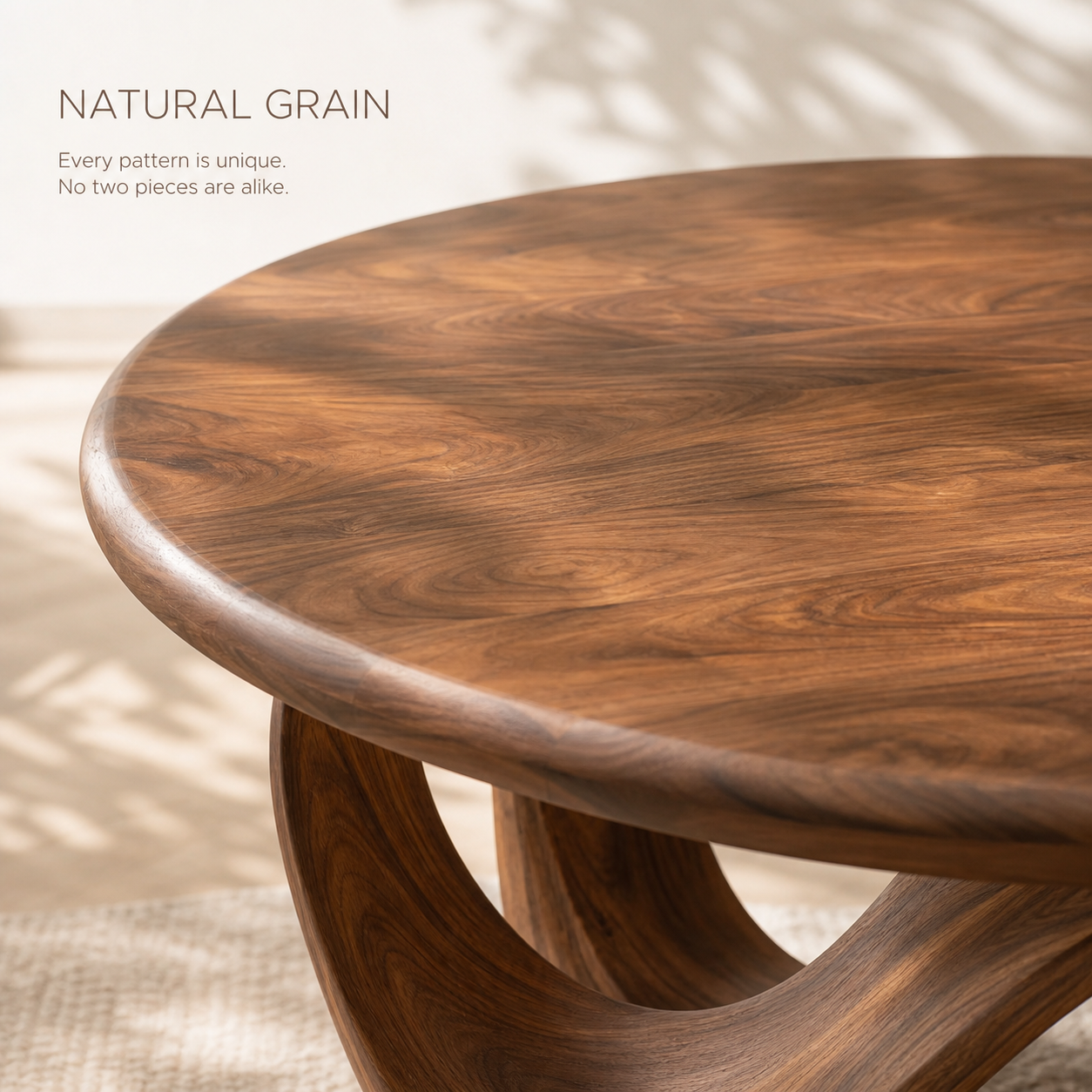 Liora Warm Wood Round Coffee Table - Design 207 - product image 05