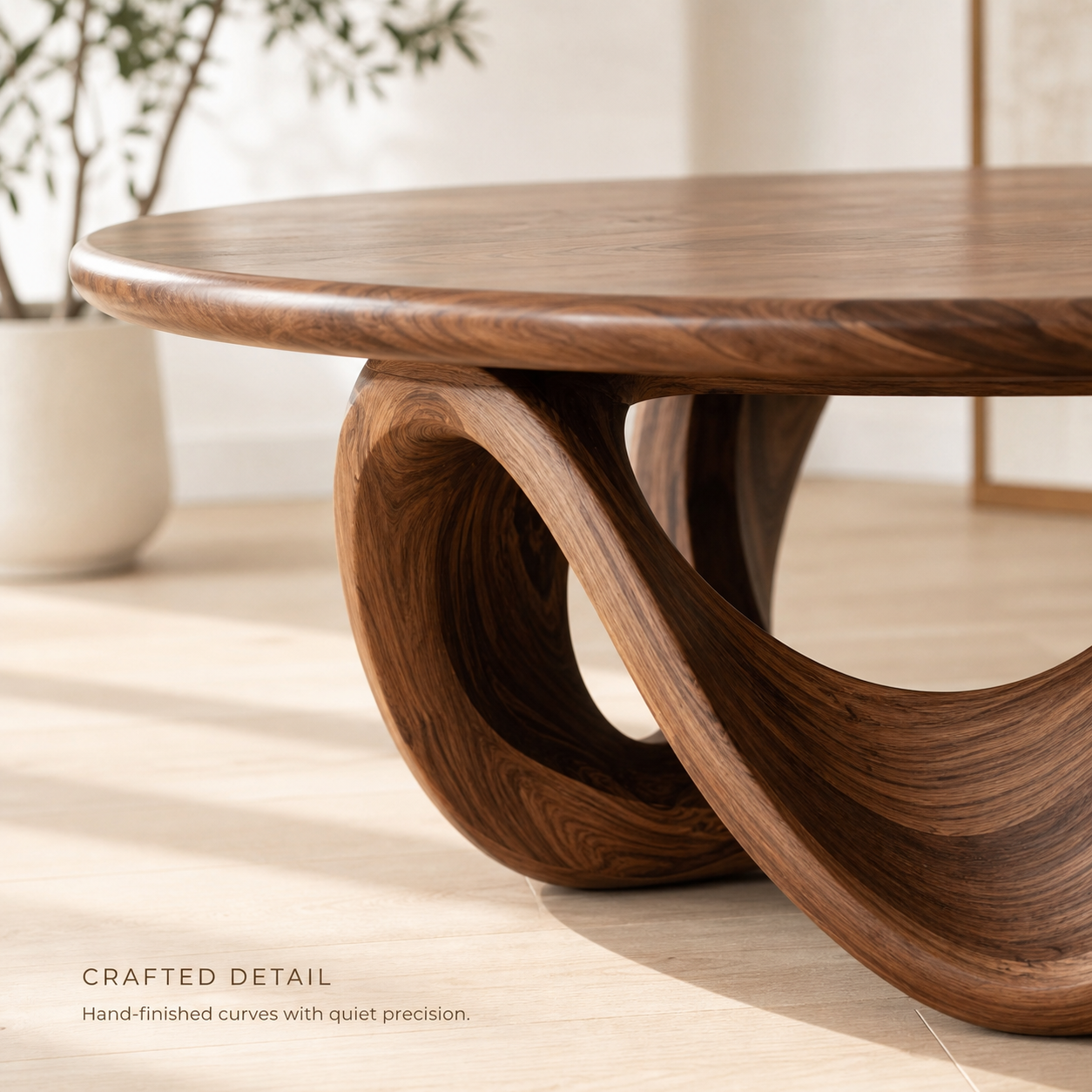 Liora Warm Wood Round Coffee Table - Design 207 - product image 06