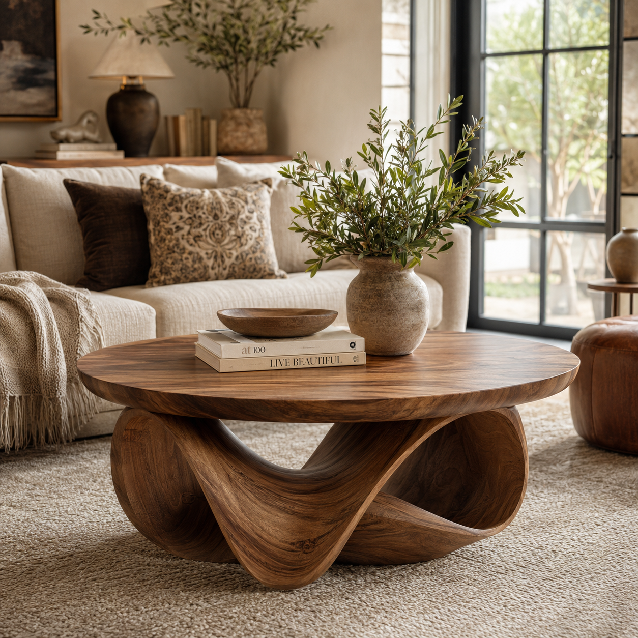 Brielle Sculpted Round Coffee Table - Design 209 - main view