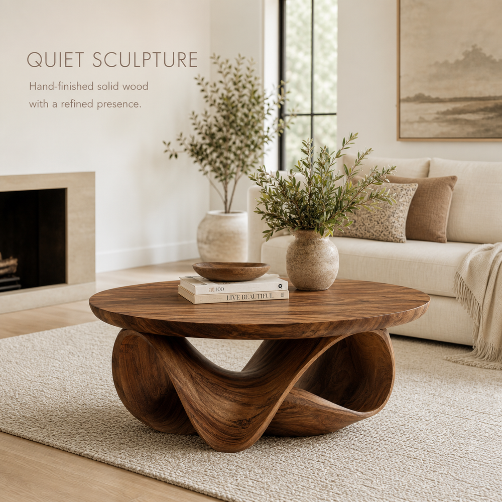 Brielle Sculpted Round Coffee Table - Design 209 - product image 02